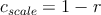 cscale = 1 - r
